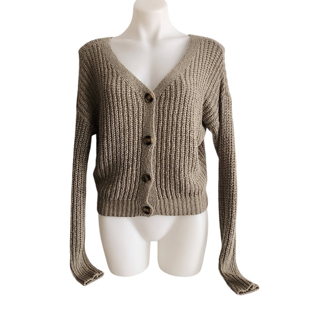 MOON & Madison Sea Foam Green Drop Shoulder Cardigan Women’s Medium